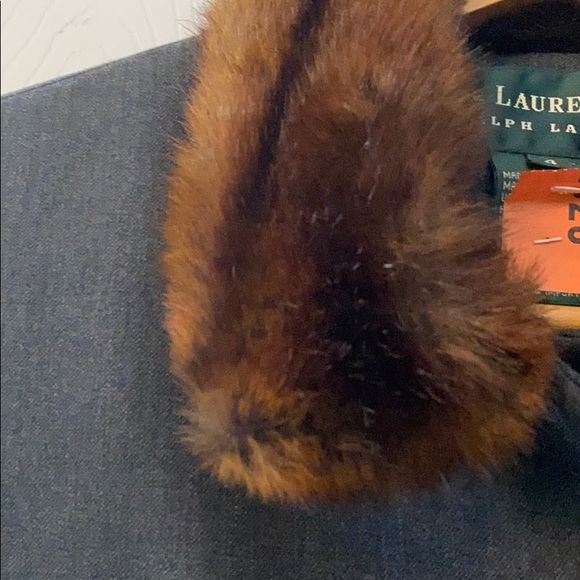 Size 4 Lauren Ralph Lauren Blazer w/Faux Fur - Picture 5 of 6
